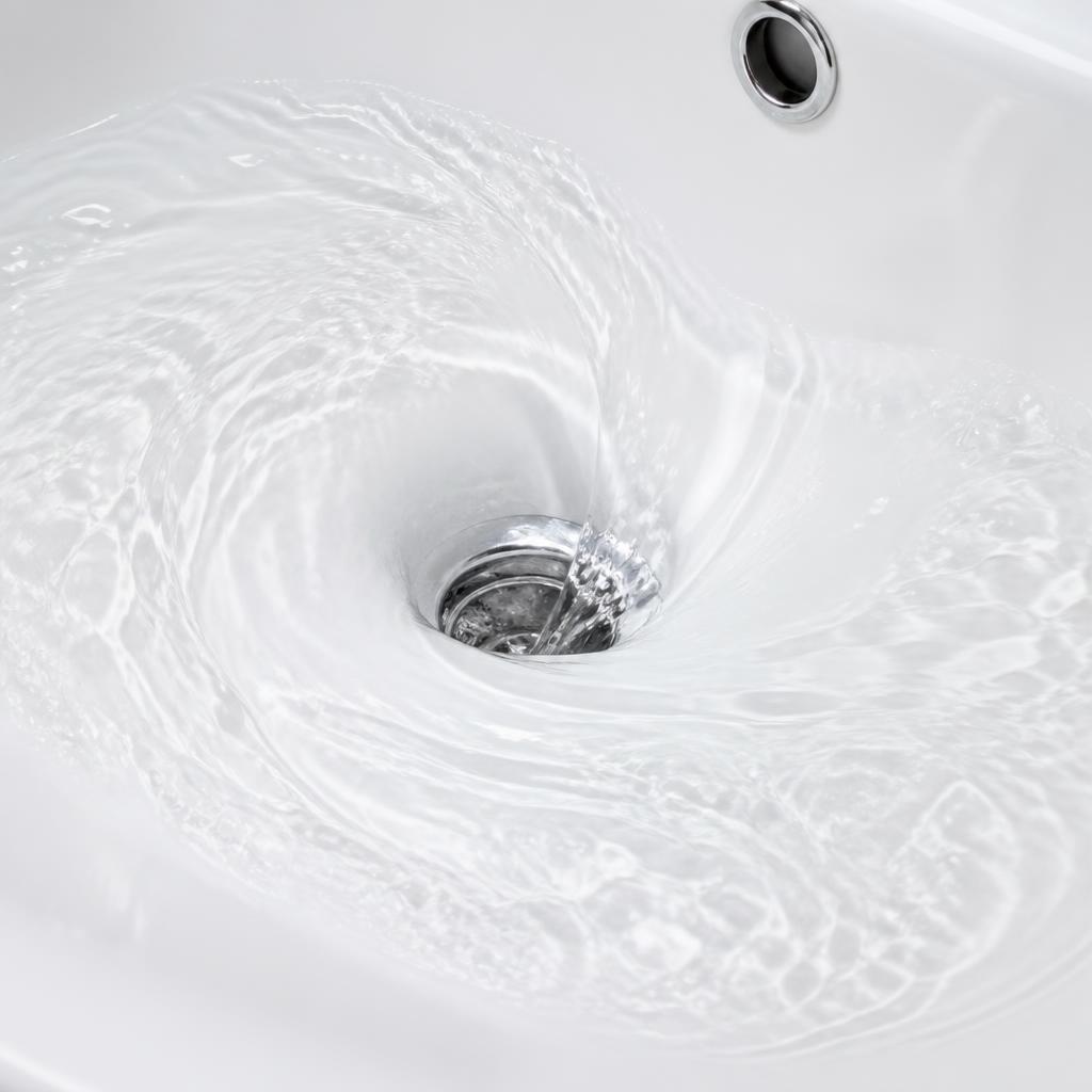 Clean sink draining quickly and properly after drain cleaning service