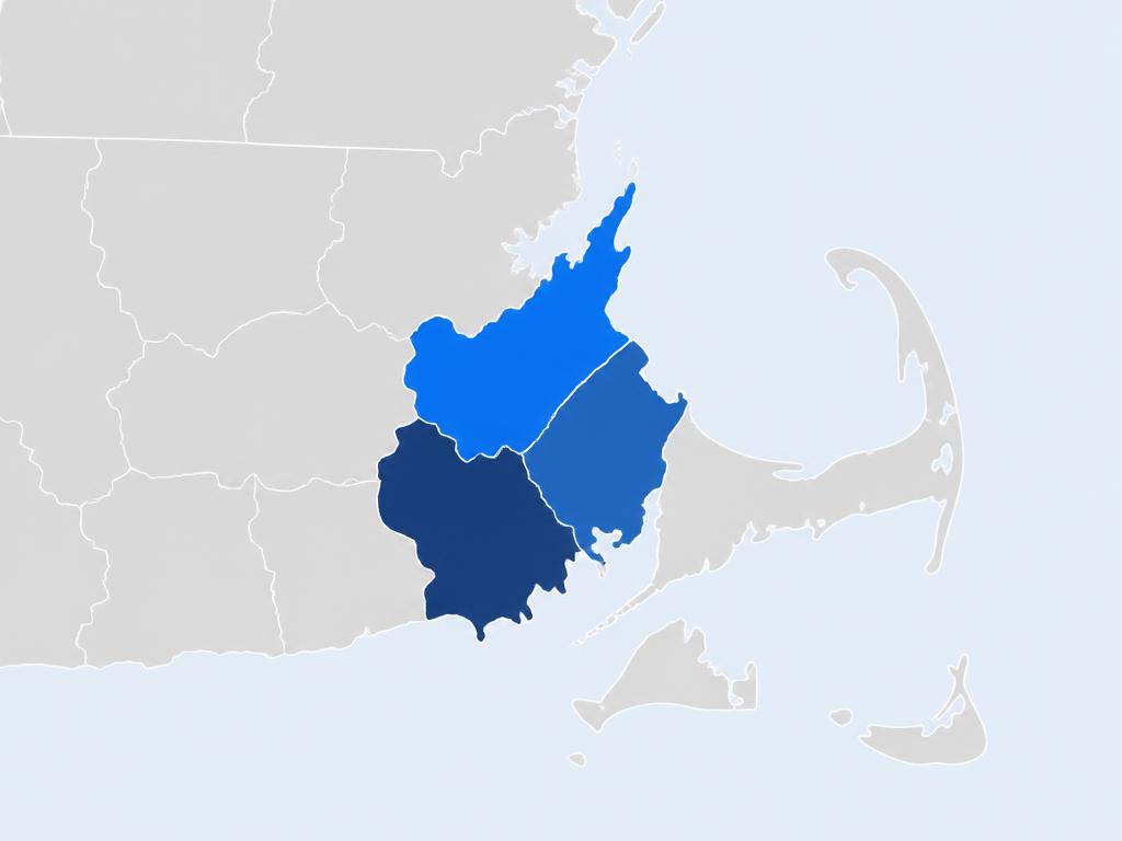 Map highlighting Plymouth, Bristol, and Norfolk counties in southeastern Massachusetts